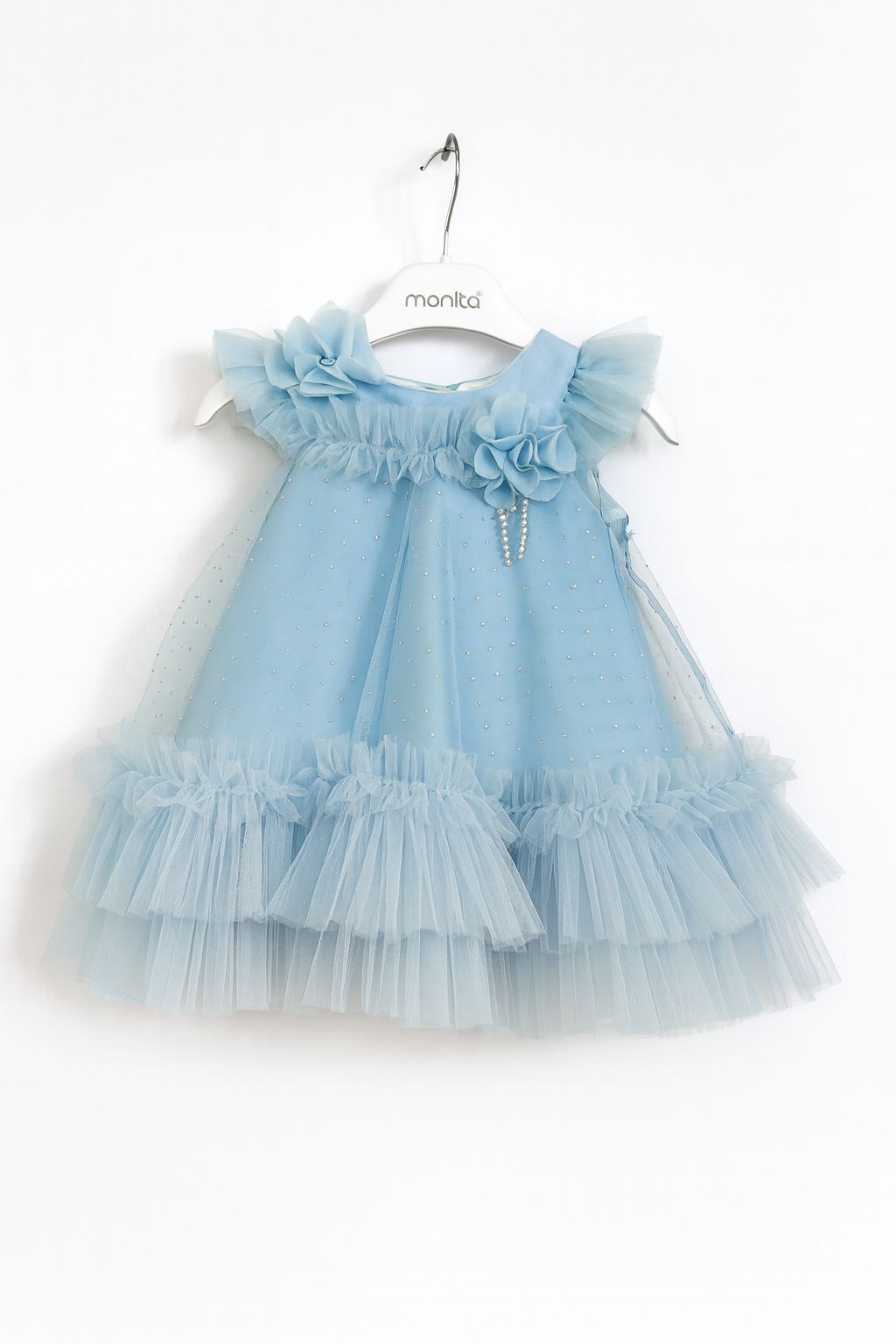 KIZ BEBEK 3208 TAŞ ÇİÇEK BROŞLU ABİYE GKMH0030