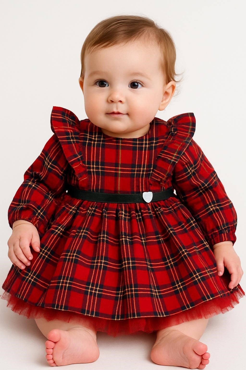 KIZ BEBEK 3743 ROUGELİNE ELBİSE