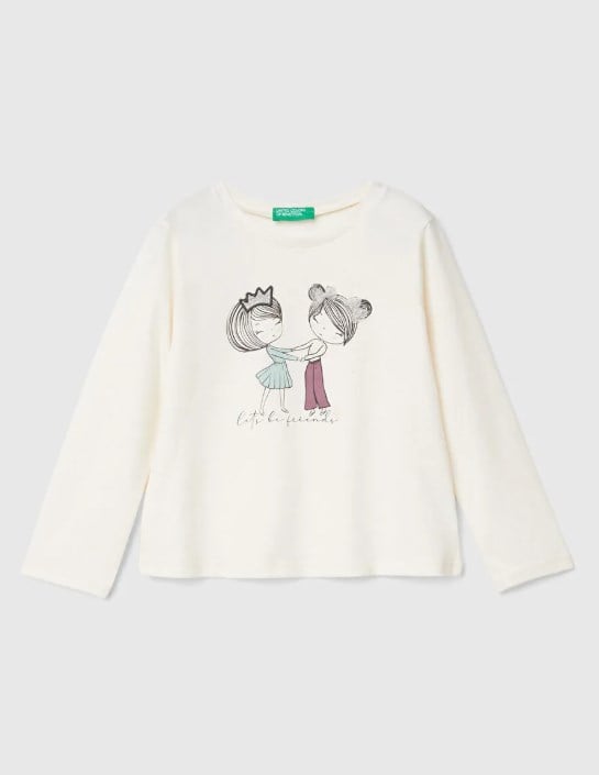 KIZ BEBEK 3ATNG10GA BASKILI UZUN TSHIRT GKB1071