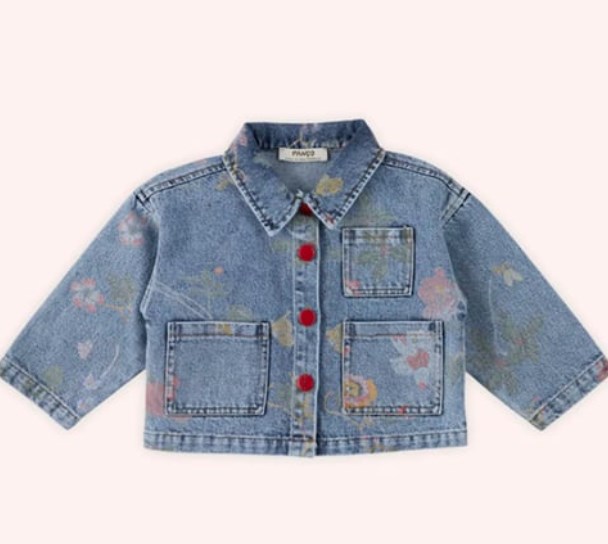 KIZ BEBEK ITS OUR NATURE BASKI DENİM CEKET GK7085
