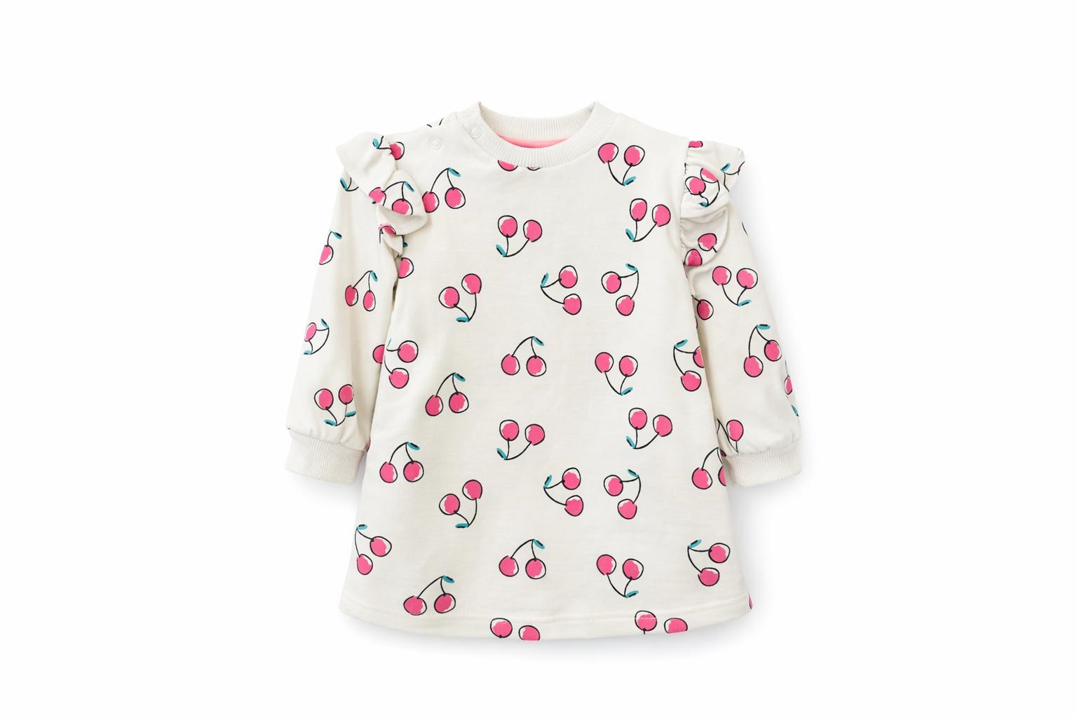KIZ BEBEK KİRAZ BASKI ELBİSE GK843
