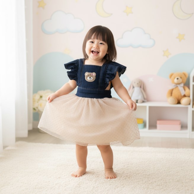KIZ BEBEK SWT19 SUNFLOWER ELBİSE
