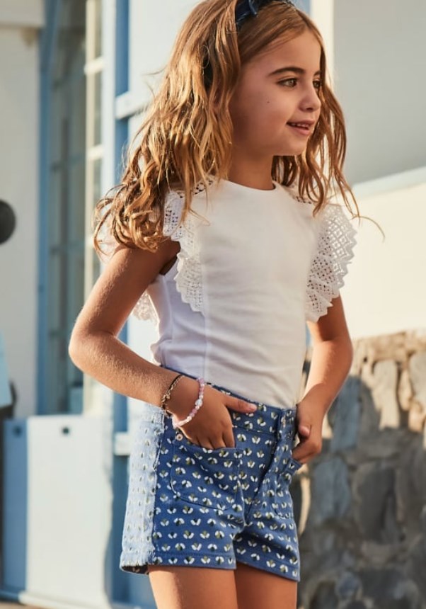 KIZ ÇOCUK 3204 BASKILI ŞORT GKM0114