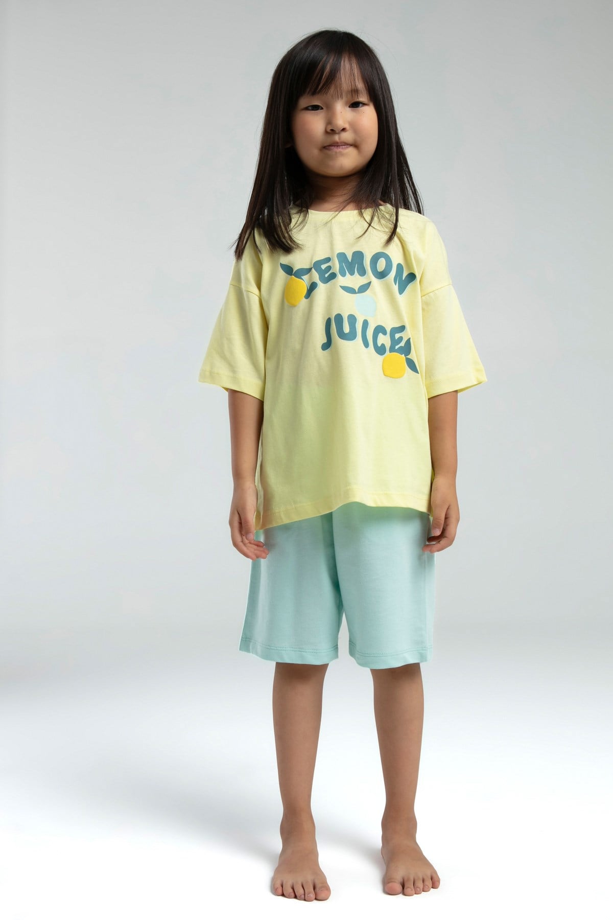 KIZ ÇOCUK 3620 LEMON JUICE BERMUDA TAKIM GKP0129