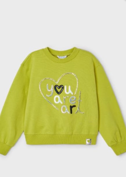 KIZ ÇOCUK 4479 İŞLEMELİ SWEATSHIRT GKM0070