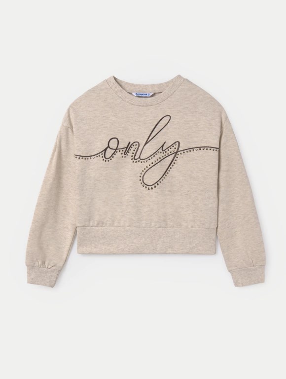 KIZ ÇOCUK 7467 YAZILI BASKILI SWEATSHIRT GKM0071