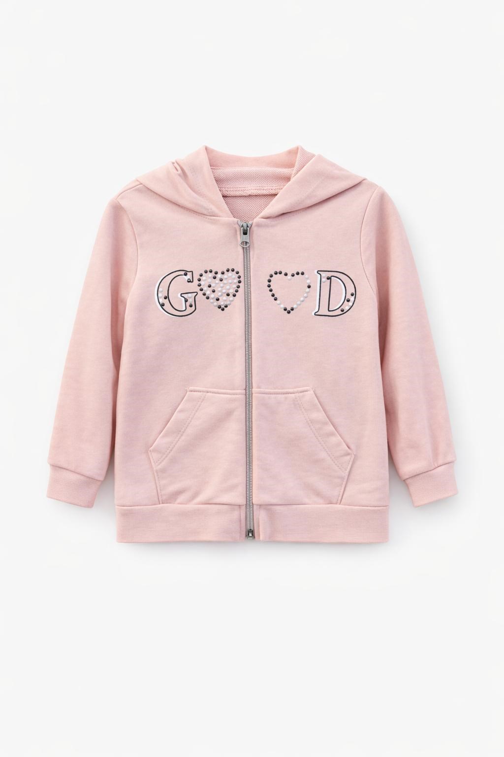 KIZ ÇOCUK GOOD BASKI KAPÜŞONLU HIRKA GK1113
