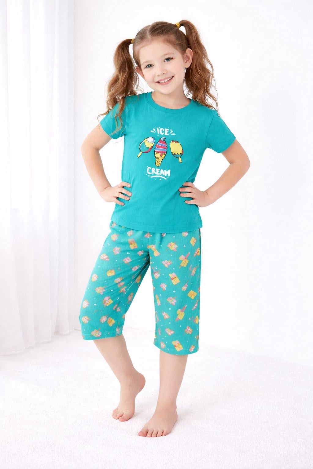 KIZ ÇOCUK ICE CREAM BASKI KAPRİ PİJ. TK. GK3981