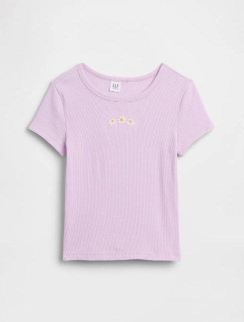 KIZ ÇOCUK RIB TEE T-SHIRT
