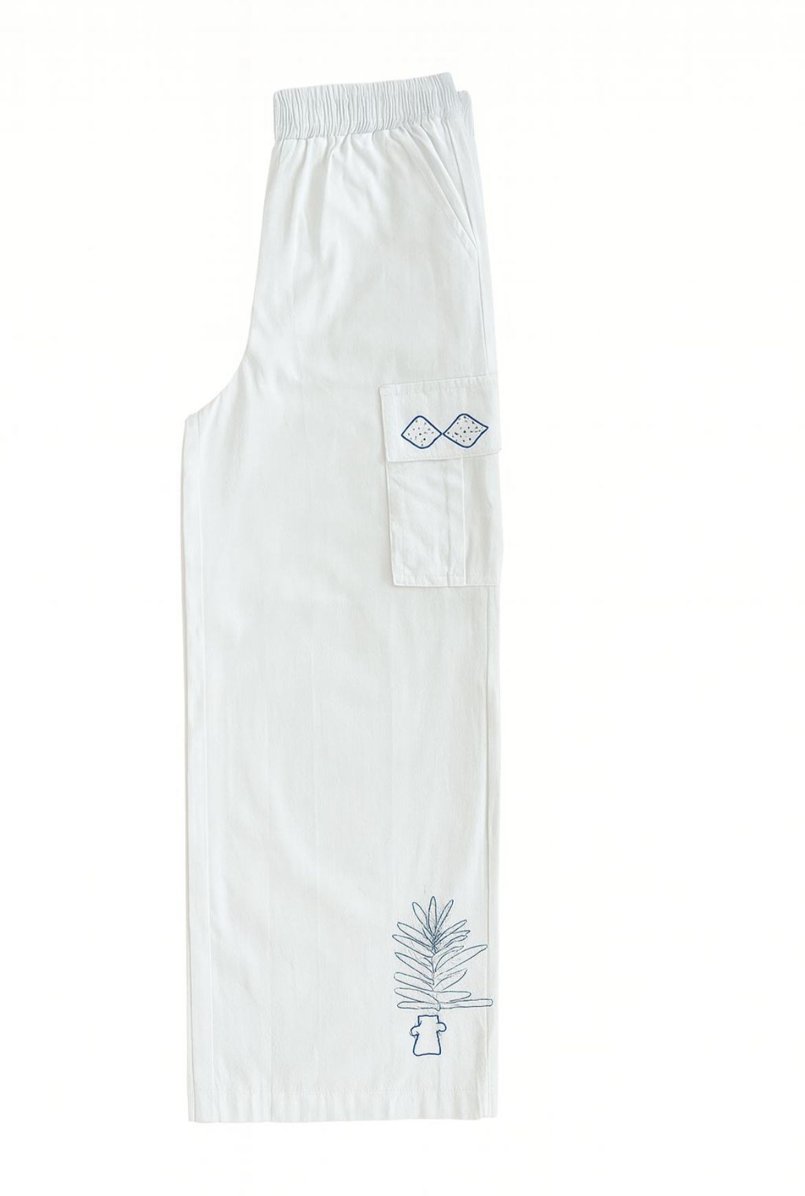 KIZ SANTORİNİ DESENLİ PANTOLON GK2563