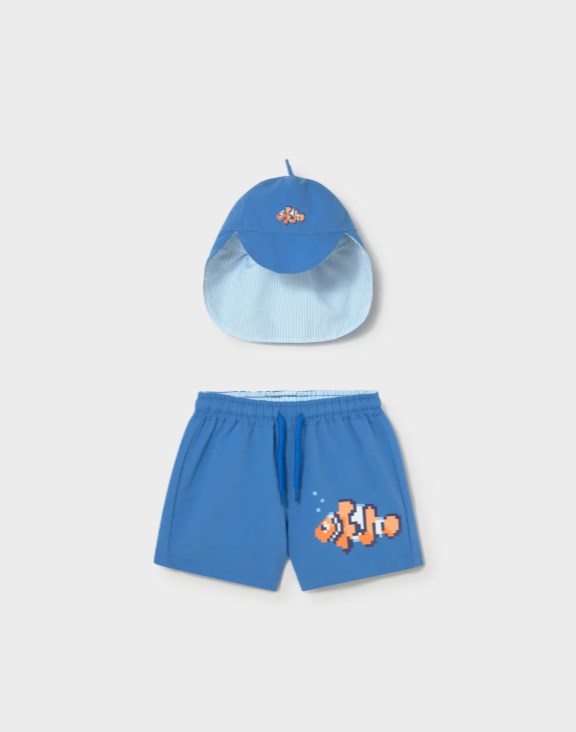 Mayoral Erkek Bebek Şapkalı  Mayo Set  6 Ay 4 Yaş MAVİ