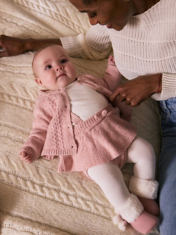 Mayoral Kız Bebek Yün 3Lü Takım 0-18 Ay PEMBE - BEYAZ