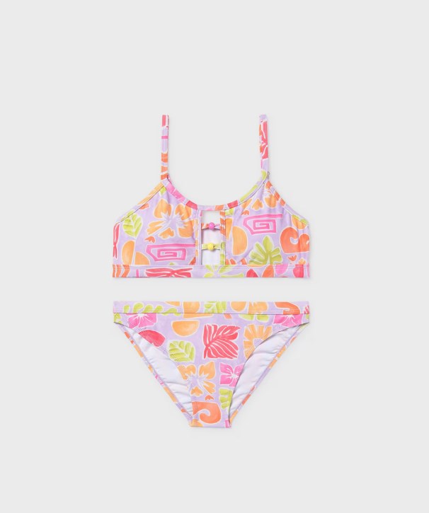 Mayoral Kız Çocuk Çiçek Desenli Bikini Takımı 8-18 Yaş LİLA