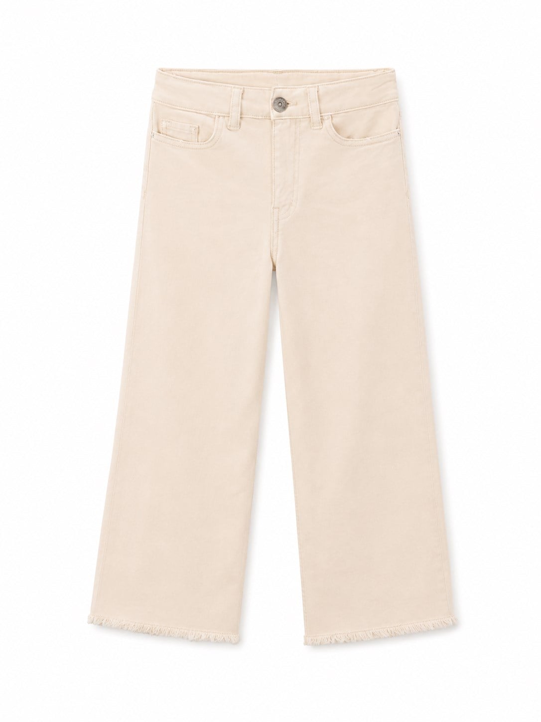 Mayoral Kız Çocuk Ekru Culotte Jean Pantolon 2-10 Yaş BEJ