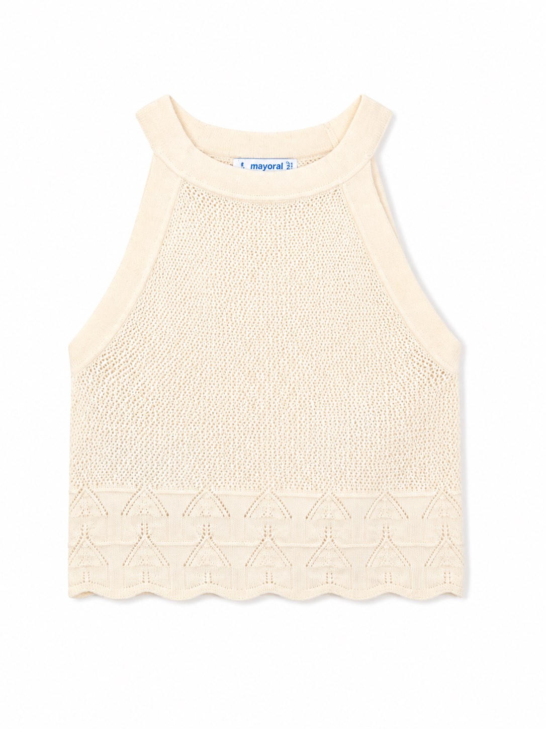 Mayoral Kız Çocuk Halter Yaka Basic Bluz 2-10 Yaş EKRU
