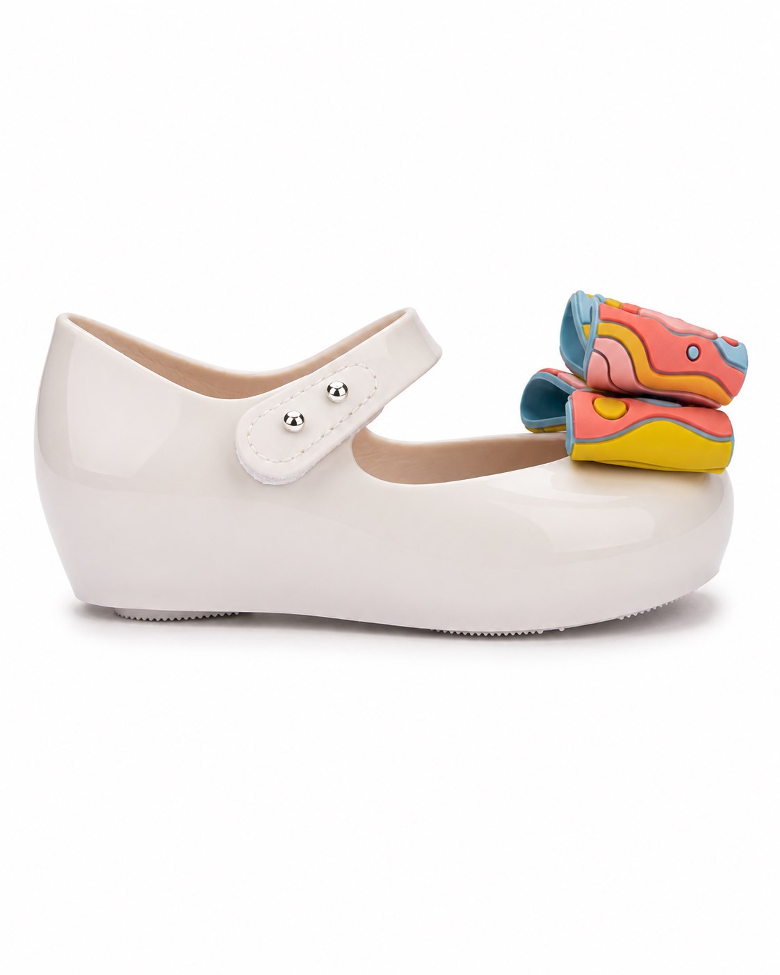 Mini Melissa Kız Çocuk Ultragirl Wonderland BB  Fiyonklu  Babet 21-29 BEYAZ - PEMBE