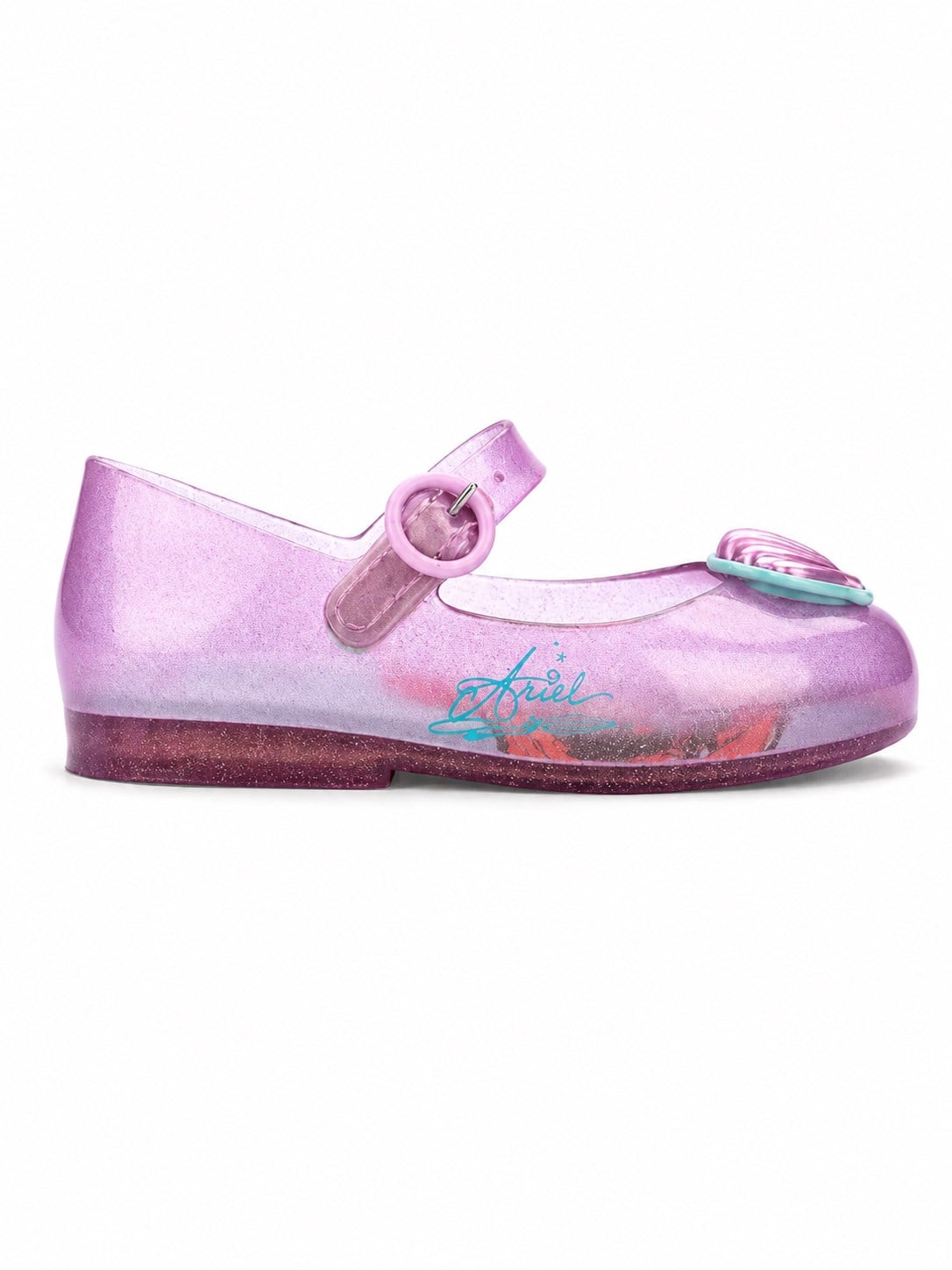 Mini Melissa Sweet Love + Disney Princess Elsa Kız Çocuk Simli Babet 21-27 PEMBE