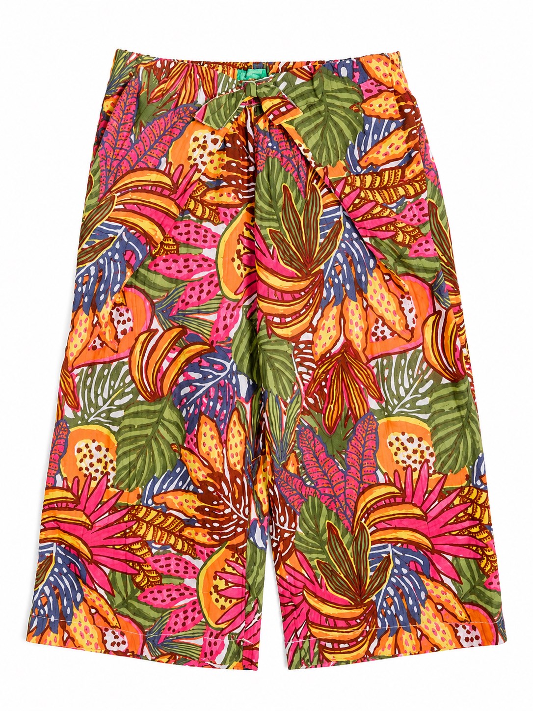 nited Colors of Benetton Kız Bebek Mix Desenli Palazzo Kesim Pantolon 1-5 Yaş TURUNCU