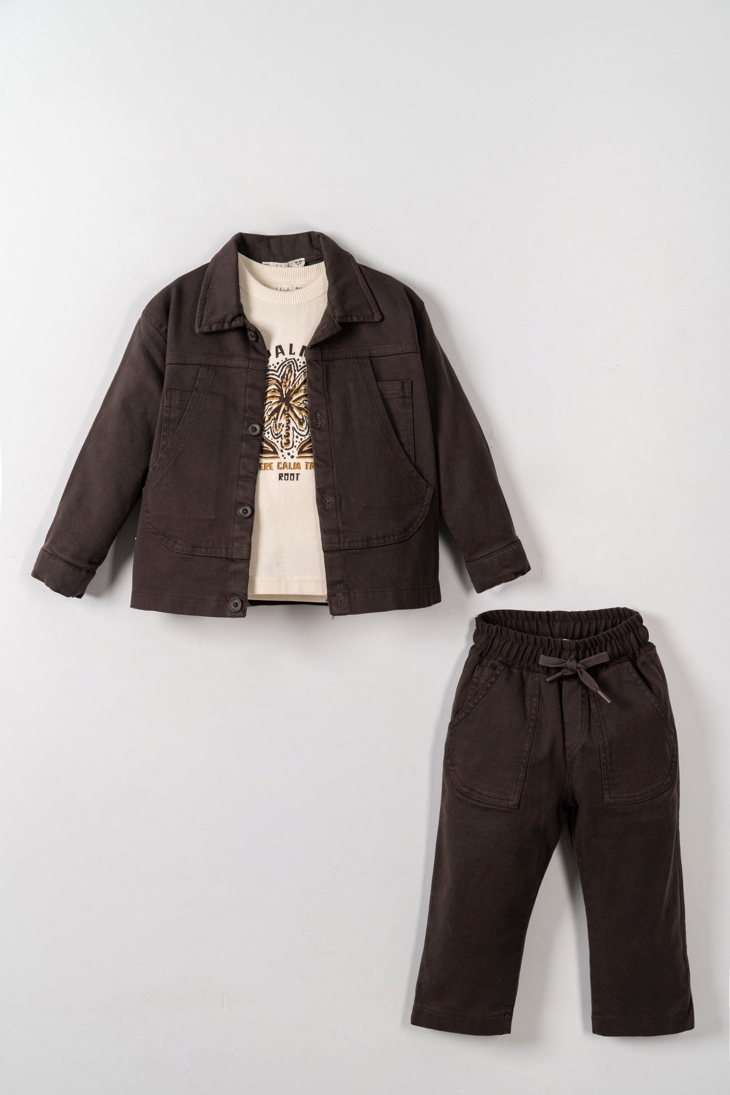 NK 41622-Calm Ceket 1/4 KAHVE