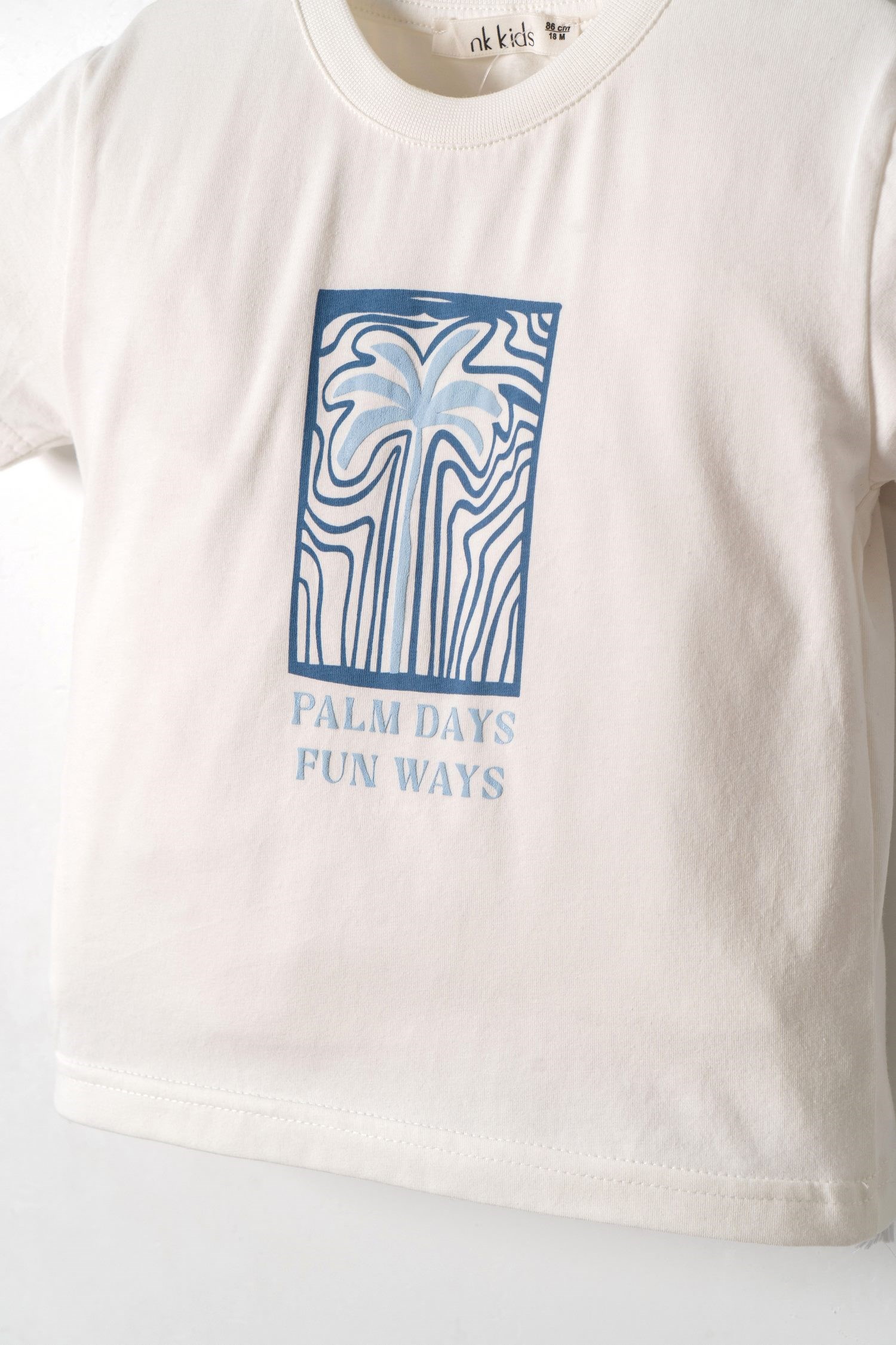 N&K 41636-PALM DAYS T-SHIRT 1/4