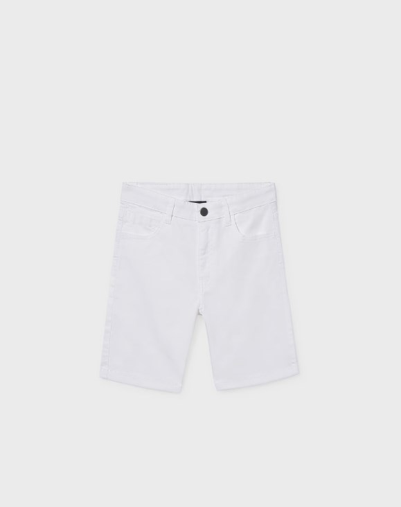 Nukutuvake Erkek Çocuk Slim Basic Şort 8-18 Yaş BEYAZ