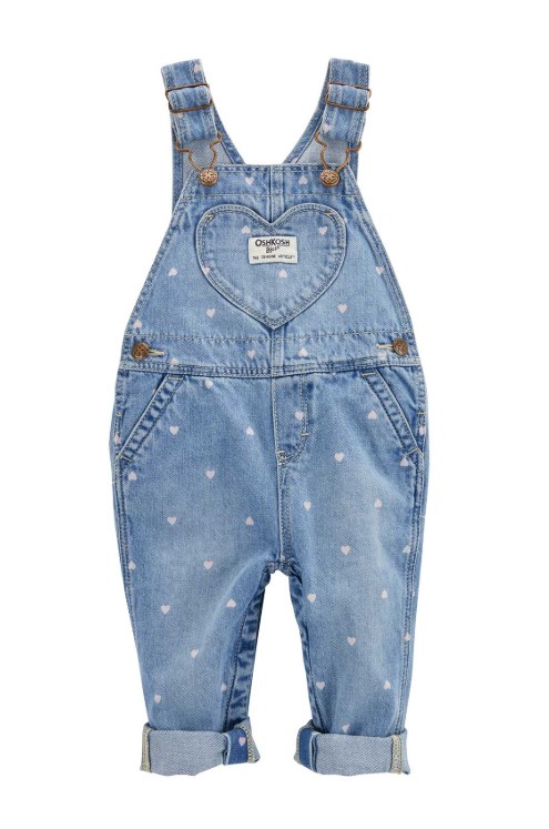 OSHKOSH KIZ BEBEK 1R964610 KALPLİ KOT SALOPET MAVİ