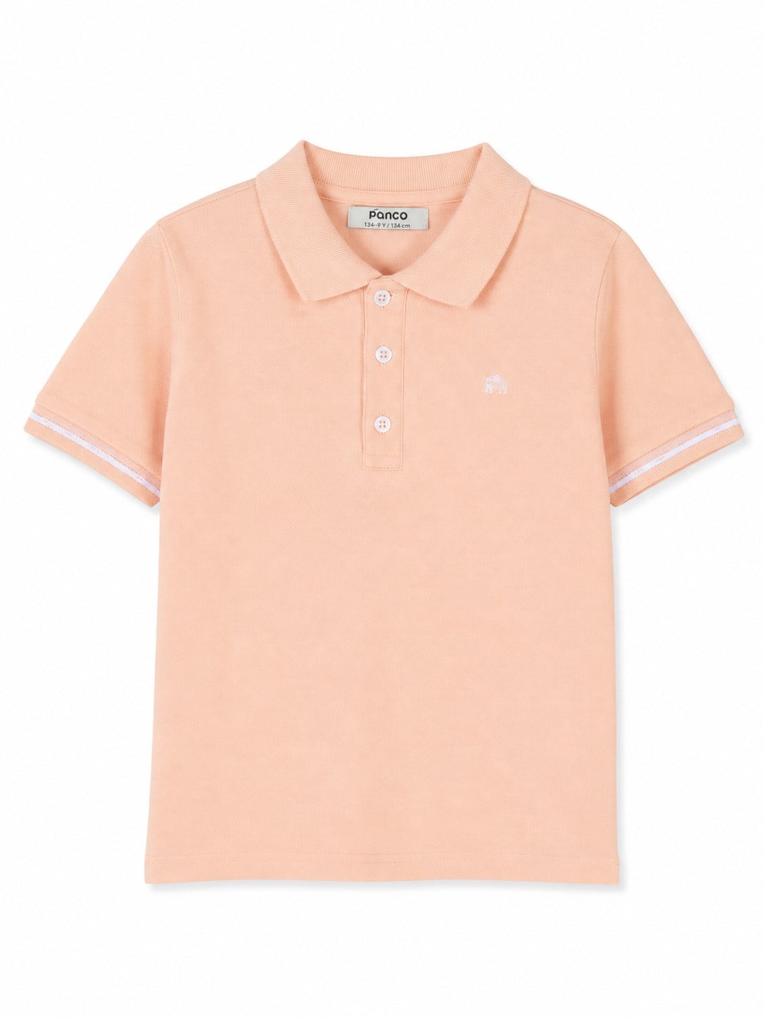 Panço Erkek Bebek Kolları Şerit Detaylı Polo Yaka Tişört 0-5 Yaş SOMON