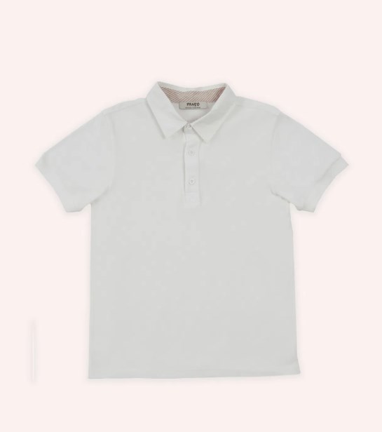 Panço Erkek Çocuk Düz Polo Yaka Kısa Kollu Tişört 5-12 Yaş EKRU