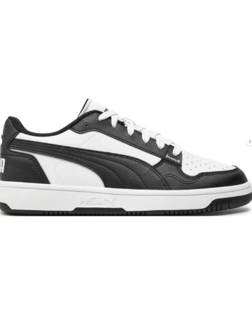 Puma Erkek Çocuk Yanları Renkli Spor Ayakkabı 35-39 BEYAZ - SİYAH