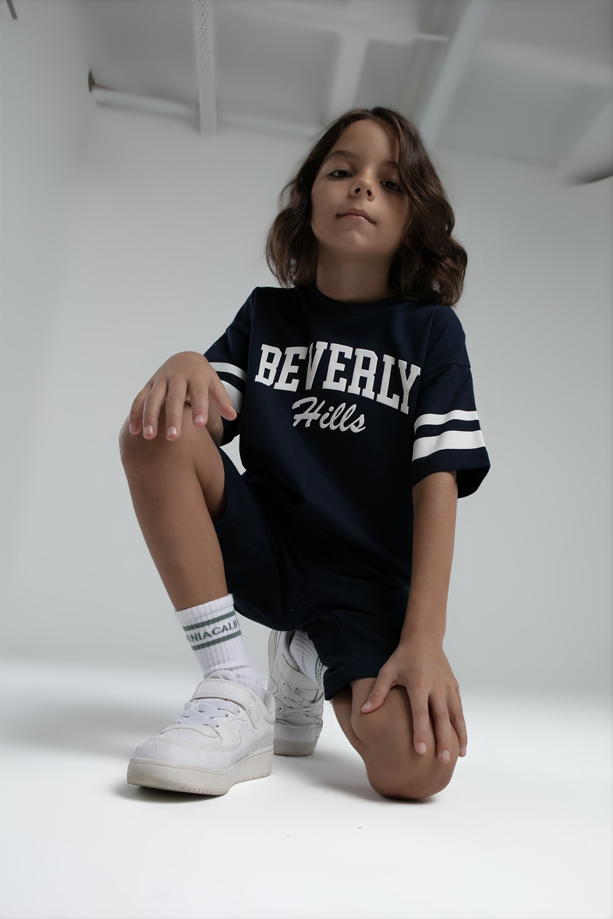 Rolypoly Erkek Çocuk Beverly Baskı Çizgili Takım 2-8 Yaş LACİVERT