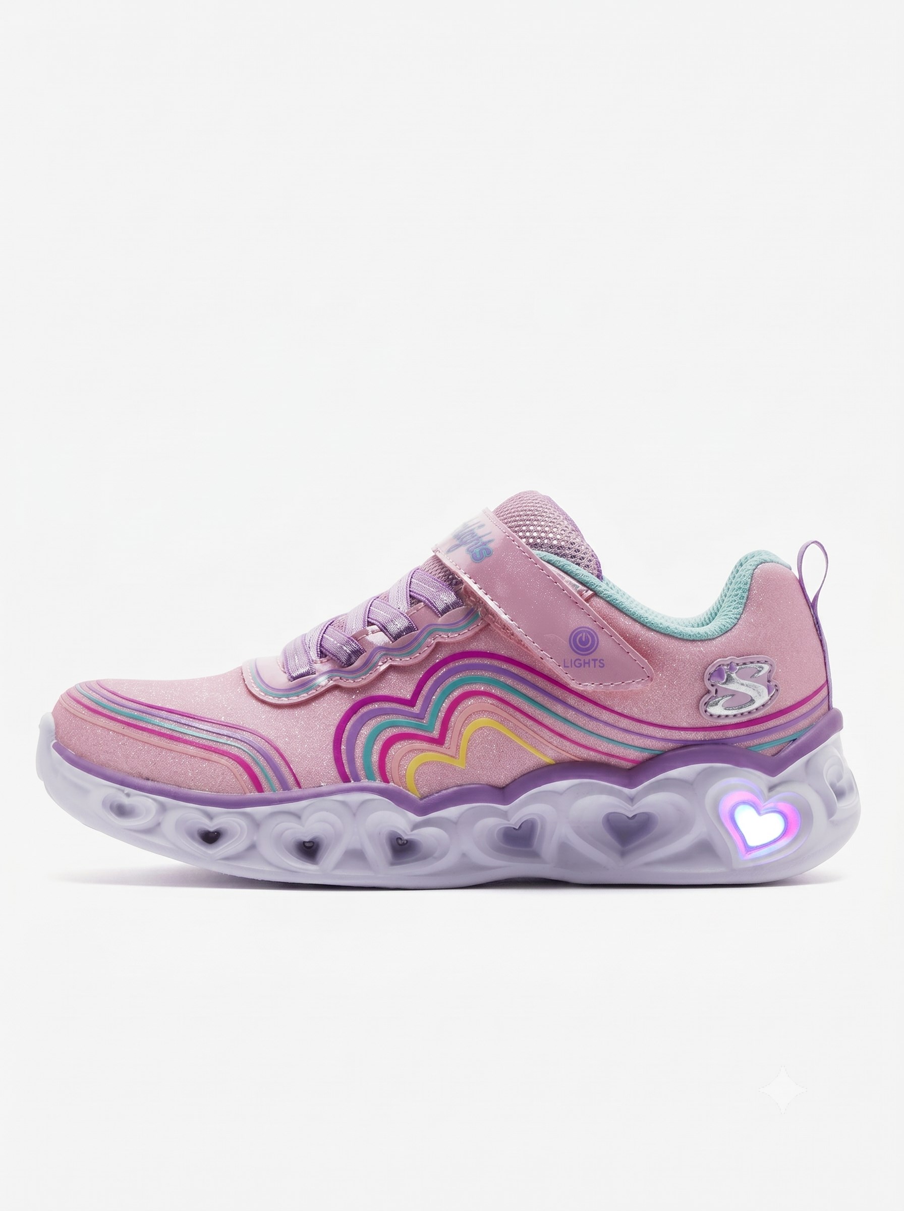 Skechers Kız Çocuk Kalp Işıklı Spor Ayakkabı AÇIK PEMBE