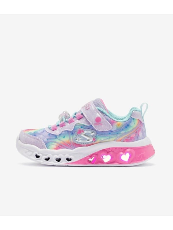 Skechers Kız Çocuk Kalp Taban Işıklı Spor Ayakkabı TURKUAZ - PEMBE