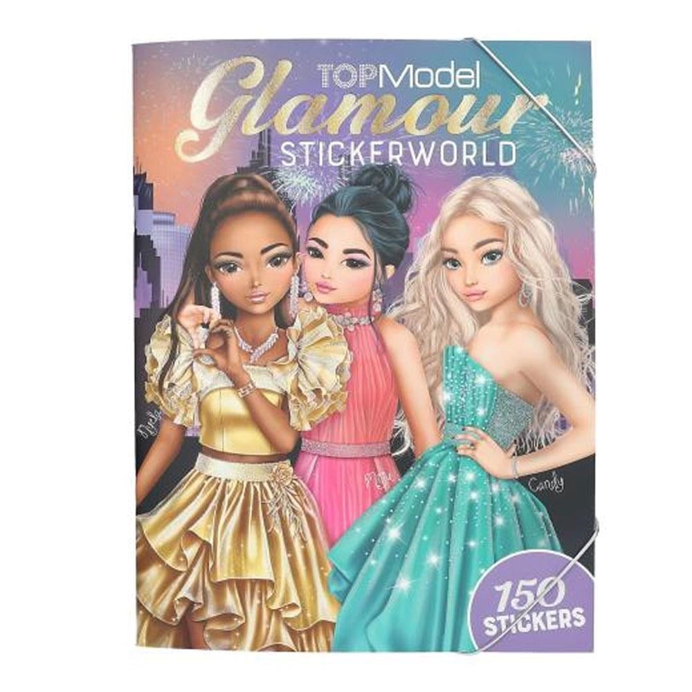 Top Model Glamour Stickerworld Çıkartma Kitabı - 150 Stickerlı Moda Tasarım Defteri MİX