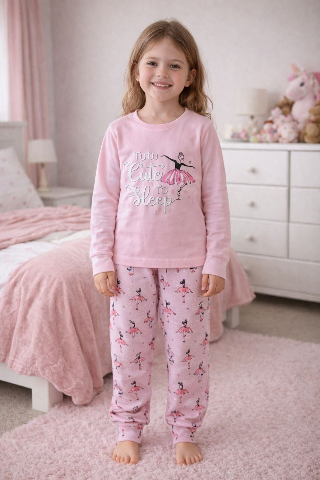 TUTU CUTE TO SLEEP KIZ ÇOCUK PİJAMA TK. GK2173