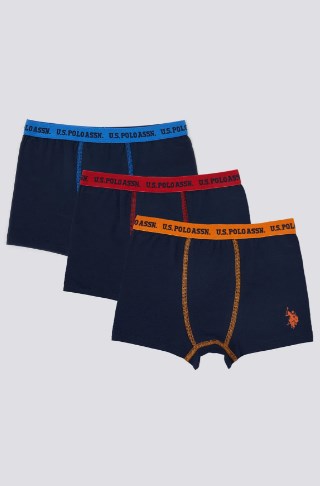 U.S POLO ERKEK ÇOCUK BOXER 3 LÜ TAKIM US1370