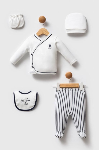 U.S POLO ASSN ERKEK BEBEK HASTANE ÇIKIŞI 5Lİ SET USB2621