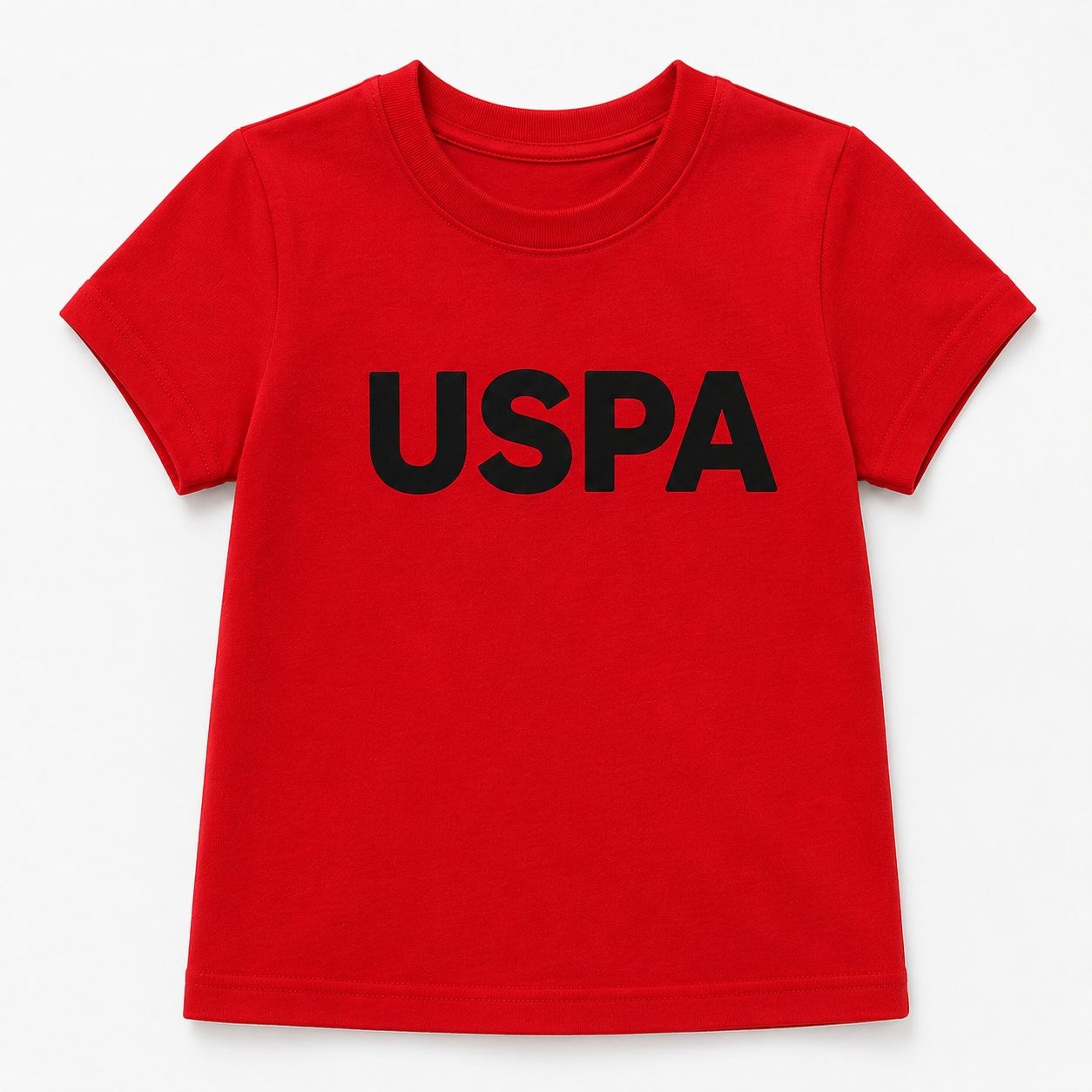 U.s Polo Assn Erkek Çocuk Bisiklet Yaka Tişört 4-14 Yaş KIRMIZI