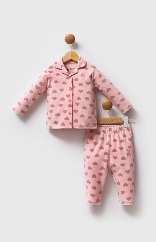 U.S.POLO ASSN KIZ BEBEK GÖMLEK PİJAMA TAKIMI USB2711