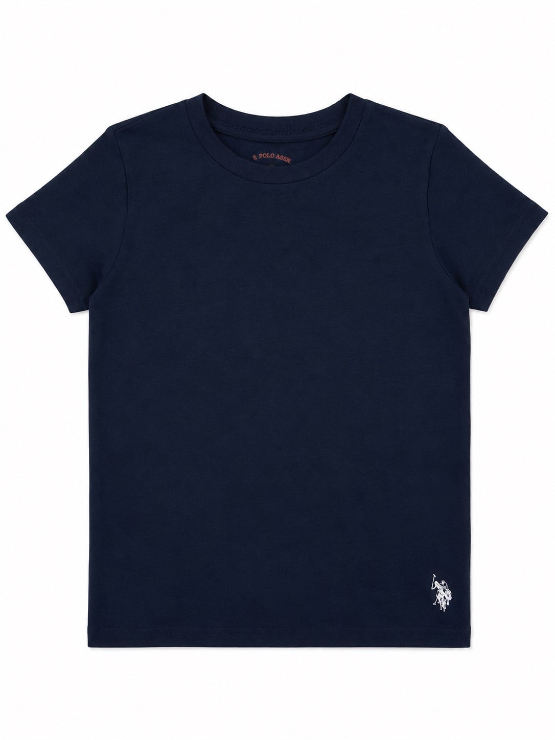 U.S. Polo Assn. Erkek Çocuk Bisiklet Yaka Basic Tişört 3-14 Yaş LACİVERT