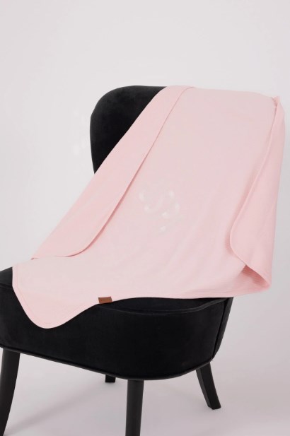 U.S. Polo Assn. Düz Kız Bebek Battaniyesi PEMBE