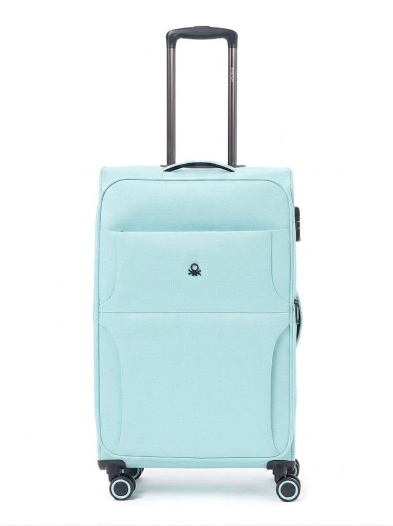 United Colors of Benetton 70 cm  Ultra Hafif Kumaş Valiz SU YEŞİLİ