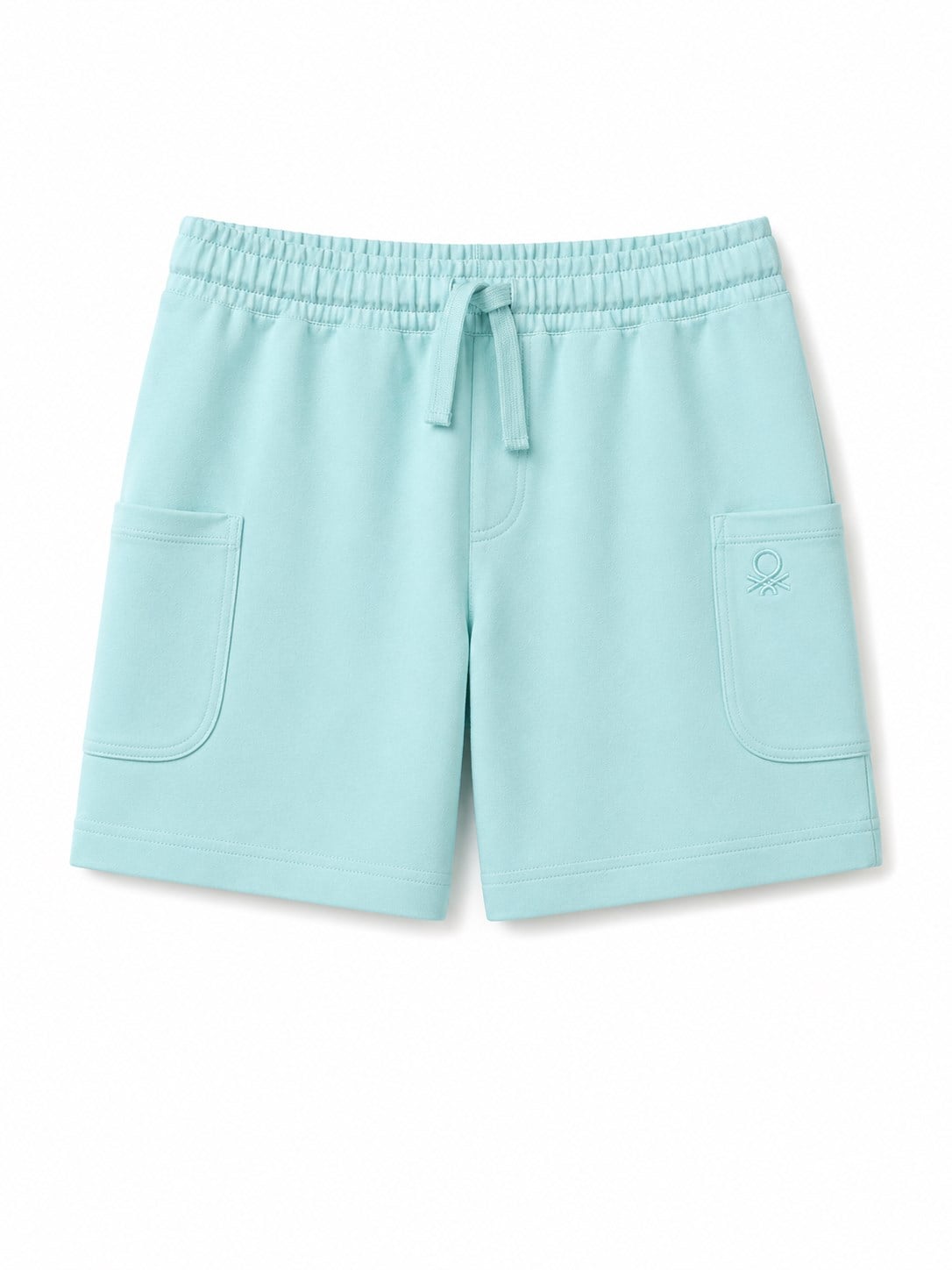 United Colors of Benetton Erkek Bebek Pamuklu Yan Cepli Bermuda Şort 1-5 Yaş SU YEŞİLİ