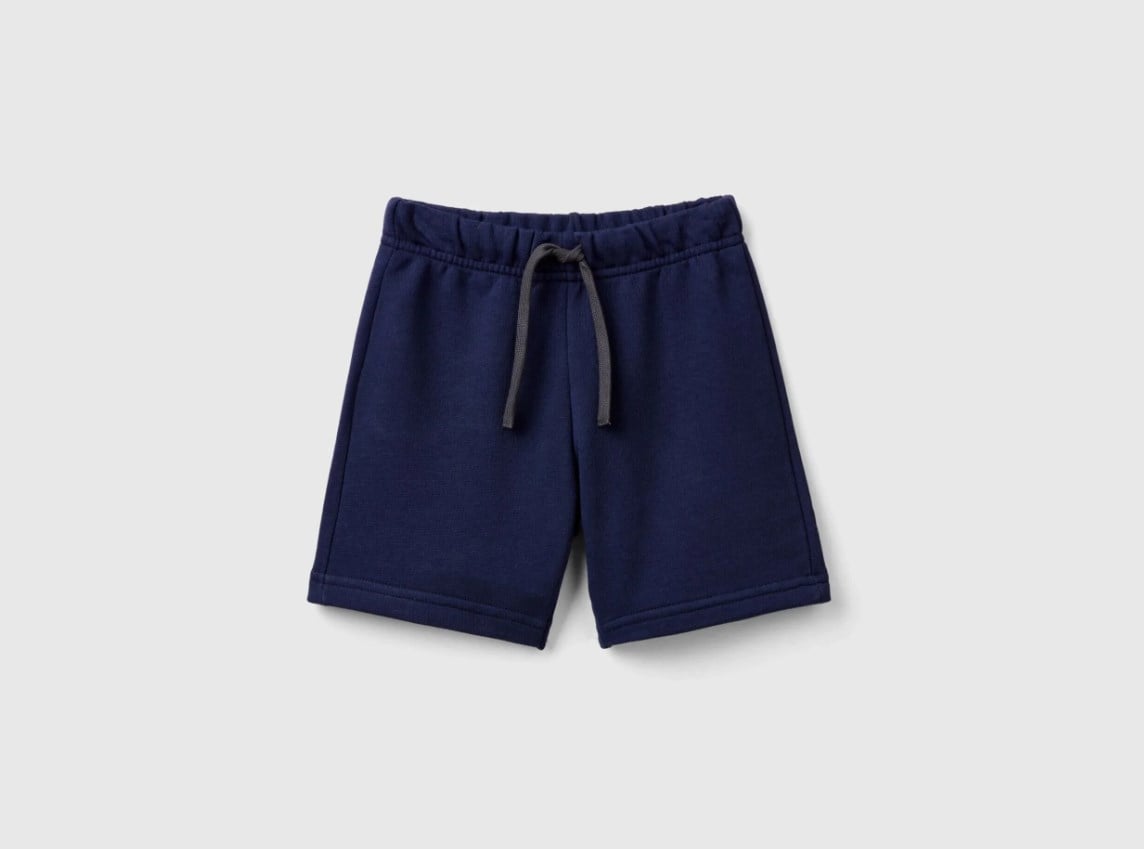 United Colors of Benetton Erkek Bebek Benetton Logo Bermuda Şort 1-5 Yaş LACİVERT
