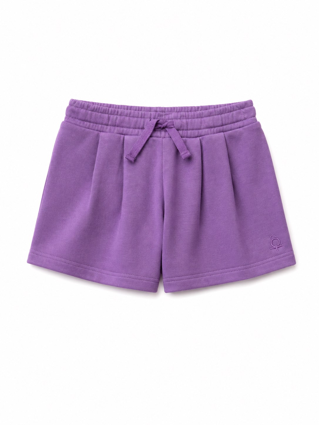 United Colors of Benetton Kız Bebek  Logo İşlemeli Beli İpli Şort 1-5 Yaş MOR