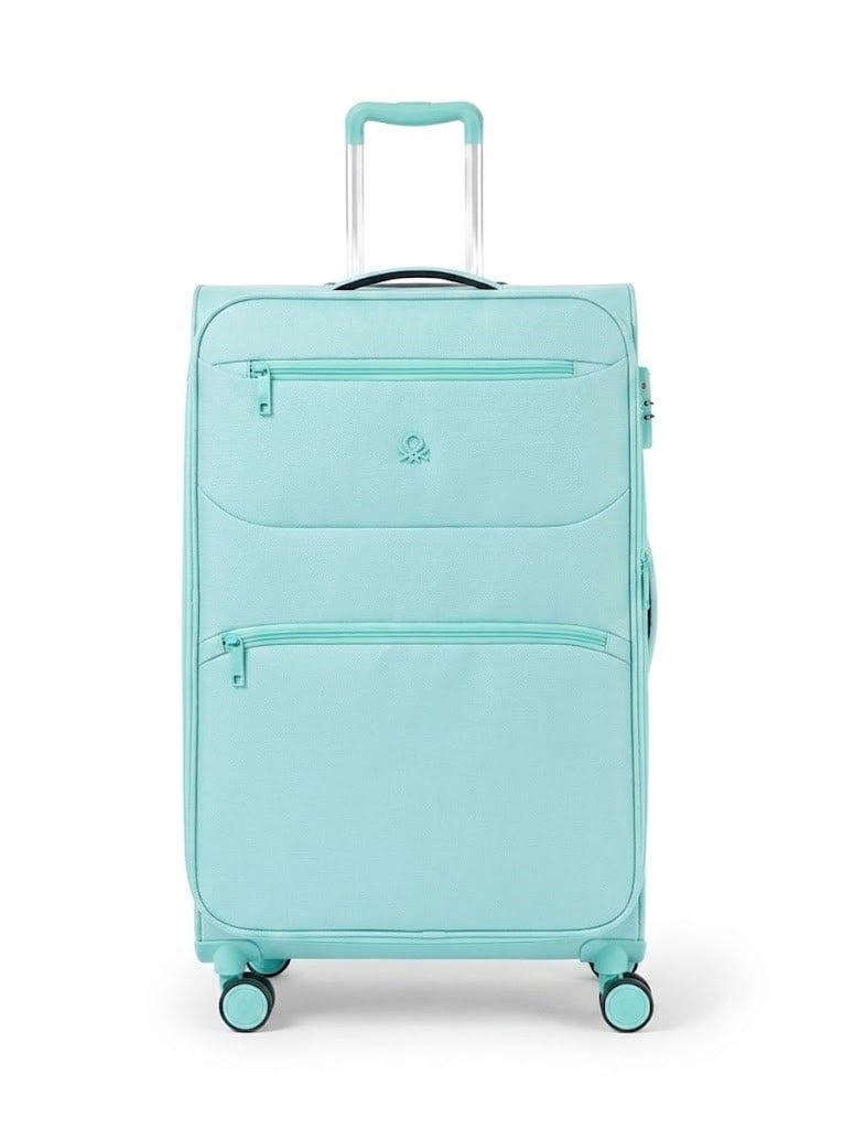 United Colors of Benetton  Ultra Hafif Kumaş Valiz  60 Cm SU YEŞİLİ