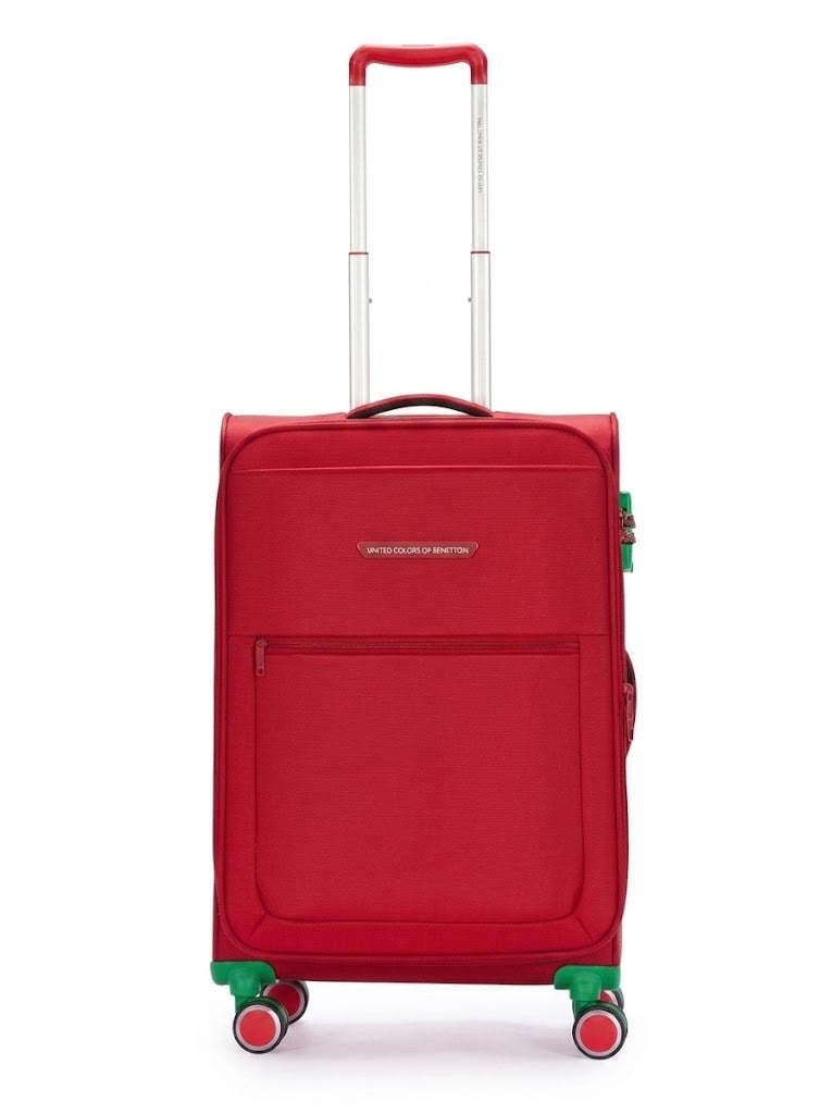United Colors of Benetton Ultra Light Kumaş Büyük Boy Valiz 60 Cm KIRMIZI