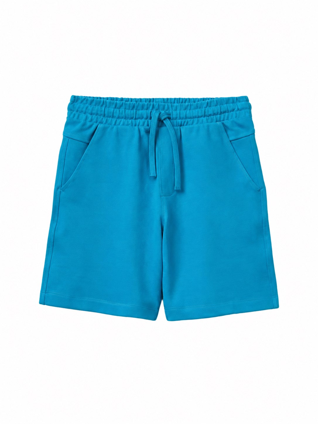 United Of Colors Benetton Erkek Çocuk Beli Lastikli Pamuklu Bermuda Şort 6-14 Yaş MAVİ