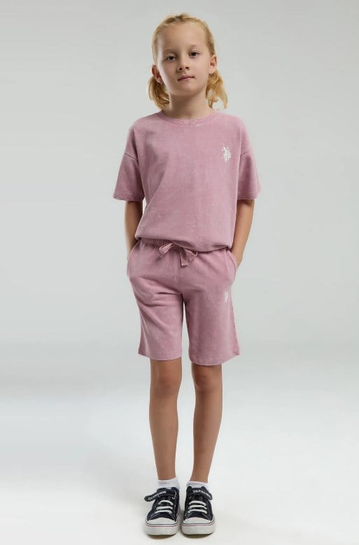 US2089-4 KIZ ÇOCUK BERMUDA TAKIM