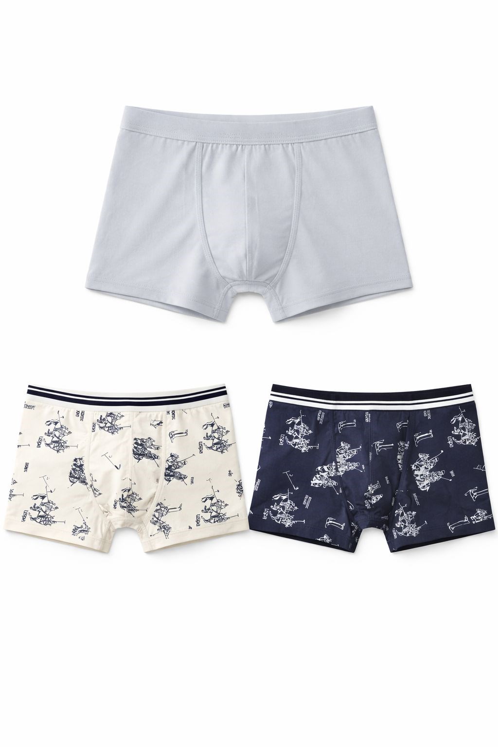 US2252U.S.POLO ERKEK ÇOCUK 3 LÜ BOXER TAKIM