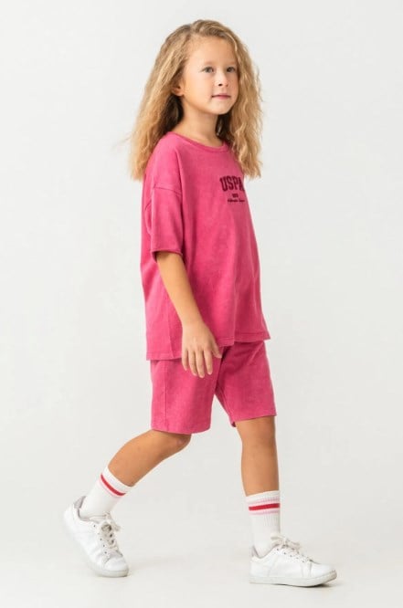 US2530-G KIZ GARSON BERMUDA TAKIM